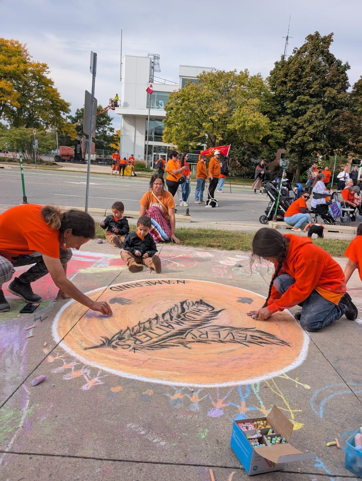 Lots of people added their handprints to the image... working together to create something everyone could enjoy